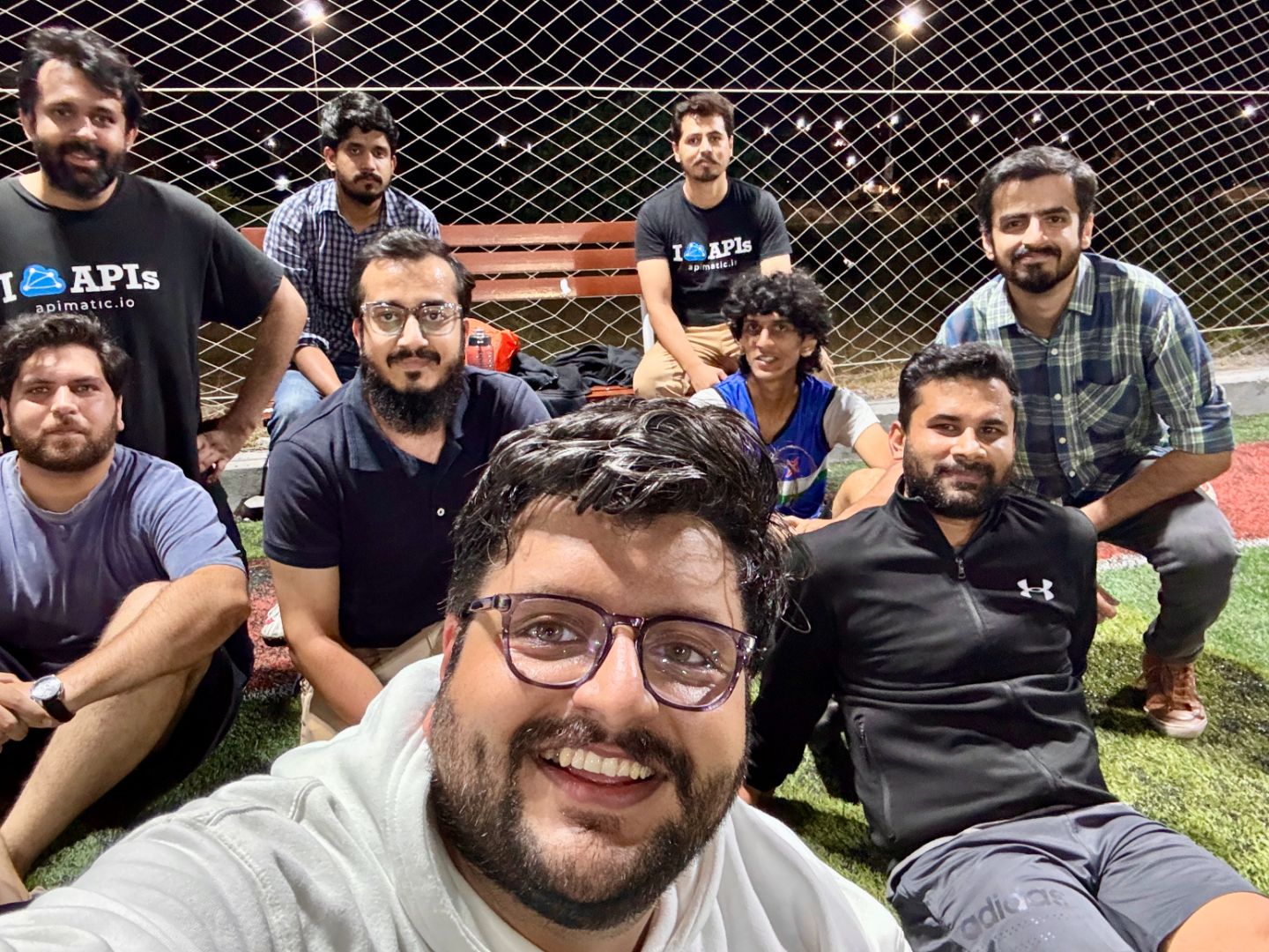 Friday evening football with the team